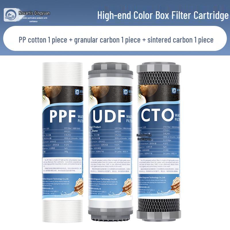3-Stage Filter Cartridge Set for 10-Inch Water Purifiers: PP Cotton & Activated Carbon