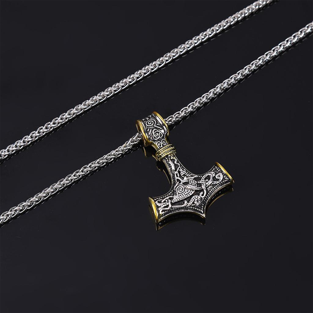 Necklace Vintage Hip Hop Two Tone Carved Men's Accessories Sweater Chain