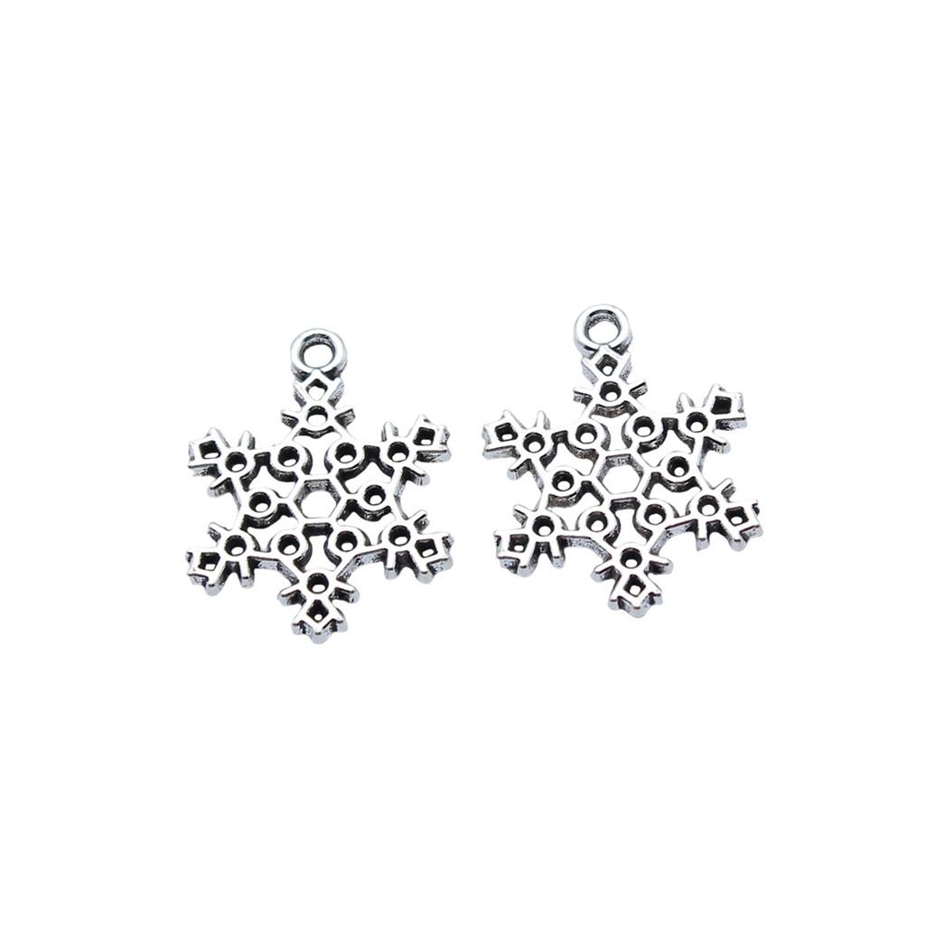 Snowmen Charms Snowflake Pendants For Winter Christmas Themed Jewelry