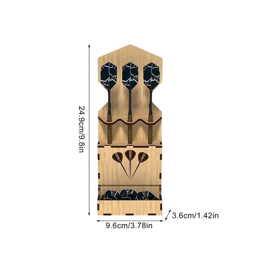

Wooden Wall Mounted Dart Holder Stand Space-Saving Storage Bag Displays Darts Accessory Multifunctional Anti-Bending Holder