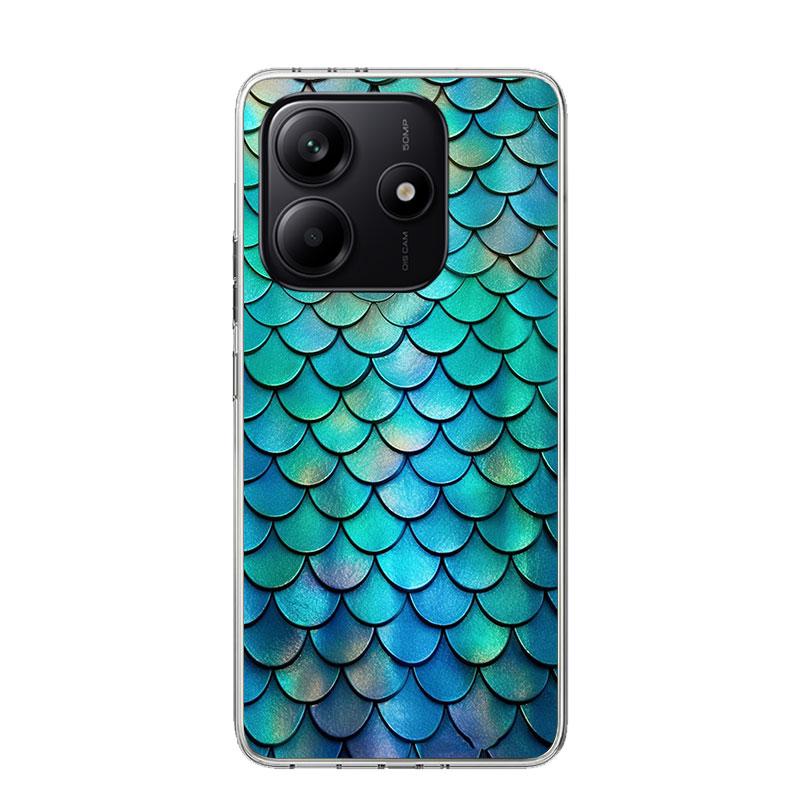 Fish Scale Pattern Mermaid Phone Case For Xiaomi Redmi Note 15 14 13 12S 12 Pro Plus 11S 11E 11 11T 10S 10 Art Soft Pattern Cove