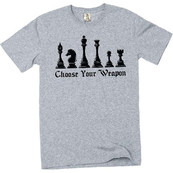 Choose Your Weapon Tee Men's Funny Chess Game T-Shirt