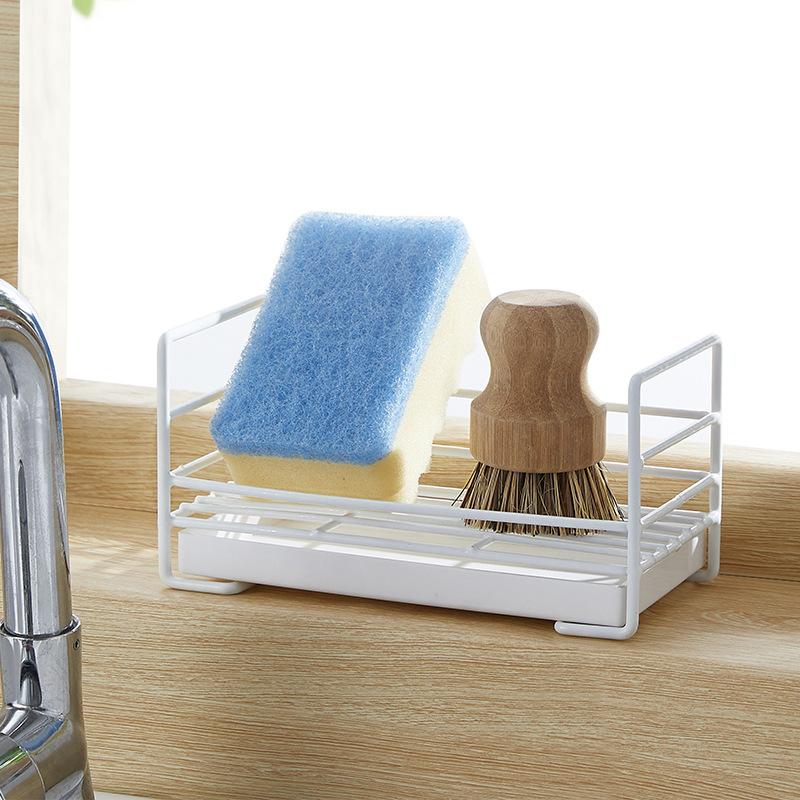 Kitchen Organizing Shelves Sponge Draining Storage Rack Countertop Cleaning Cloth Organization Storage Shelf Kitchen Accessories