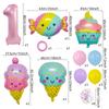 New Candy Ice Cream Balloon Set Baby Birthday Party Photo Props 32-Inch Pink Digital Scene Arrangement