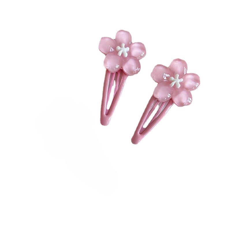 Sweet Cute Cherry Blossom Hair Side Clip Headwear Cute Girls BB Clip Y2K Side Bangs Clip Hair Accessories Fresh Flowers Hairpins