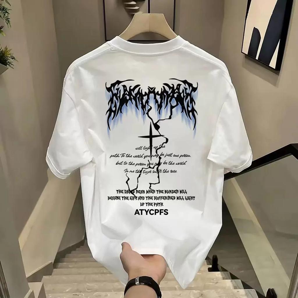 Men Cotton T Shirt Short Sleeve Casual Round Neck Solid Color Basic Tee Top Summer Breathable Comfortable Clothing for Daily Wear