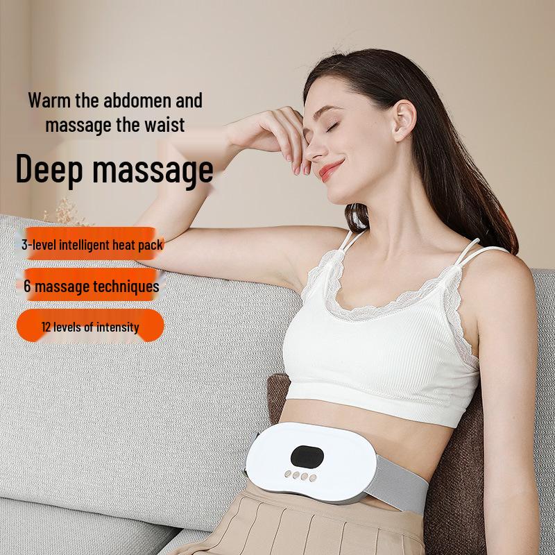 Portable Heated Waist Massage Belt with Vibration and Kneading