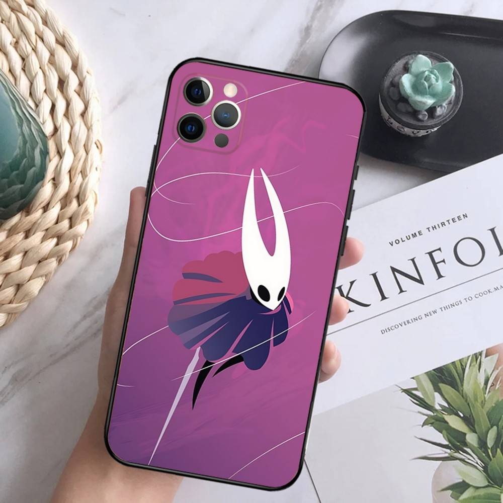 Custodia per Telefono H-Hollow Knight Silksong Per iPhone 17,16,15,14,13,12,Pro,Max,Plus,E,SE4,Air,Mini Scatola Morbida Nera