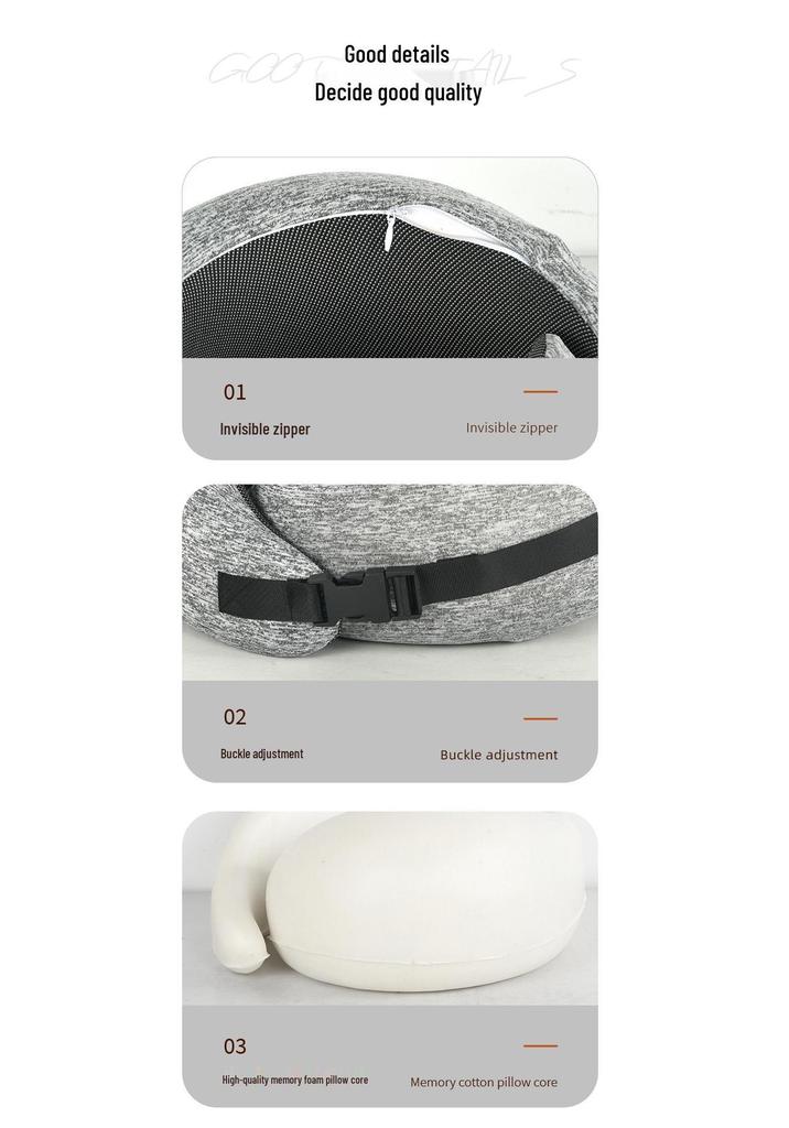 Compact U-Shape Memory Foam Travel Pillow