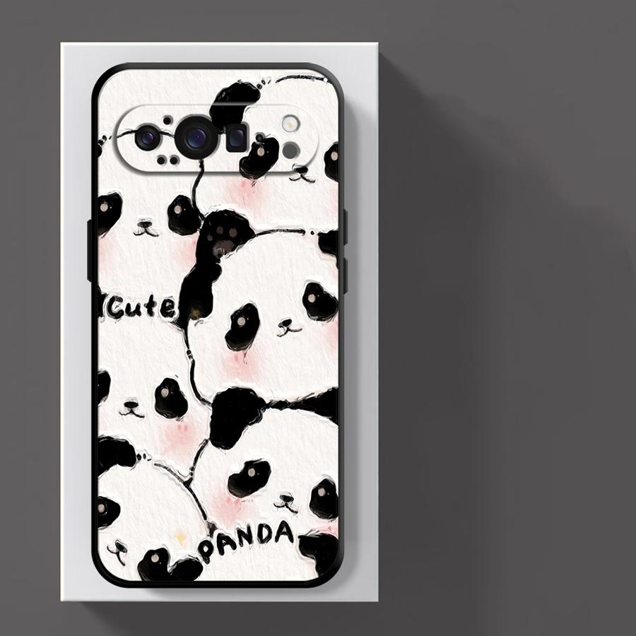 Funda Phone Cover Case for Google Pixel 10A 10 9 Pro XL 7a 6 7 8 Pro 9a 6a 8a Cartoon Cute Panda