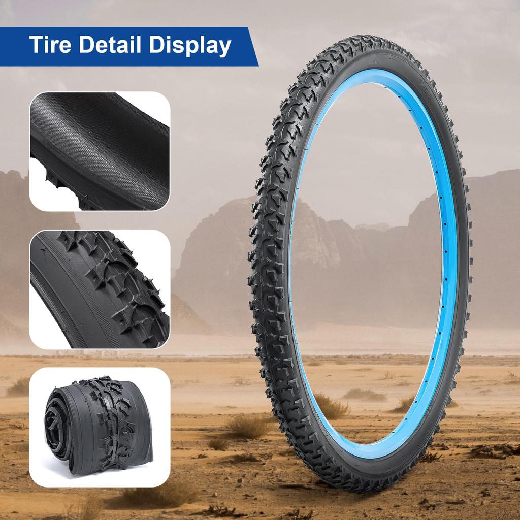 FengCan 26x2.125 Tire, 26x2.125 Bicycle Tire, for 26-inch Mountain Bikes and Cross Bikes, 2.125-inch Section Width (BQ021)