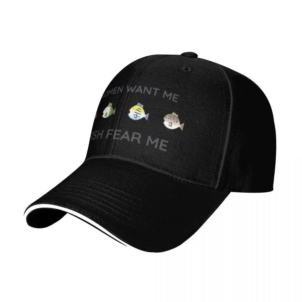 Women want me fish fear me wii sports fishing Baseball Cap Christmas Hat hats on offer Womens Beach Visor Unisexs