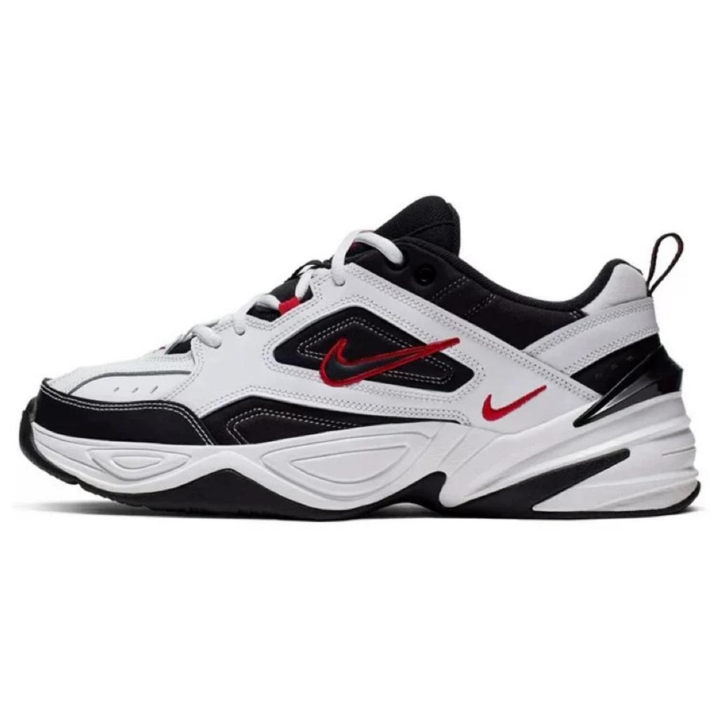 Nike M2K Tekno Abriebfeste Niedrige Chunky Sneaker Unisex Schwarz Weiß AV4789-104(TeamF-)