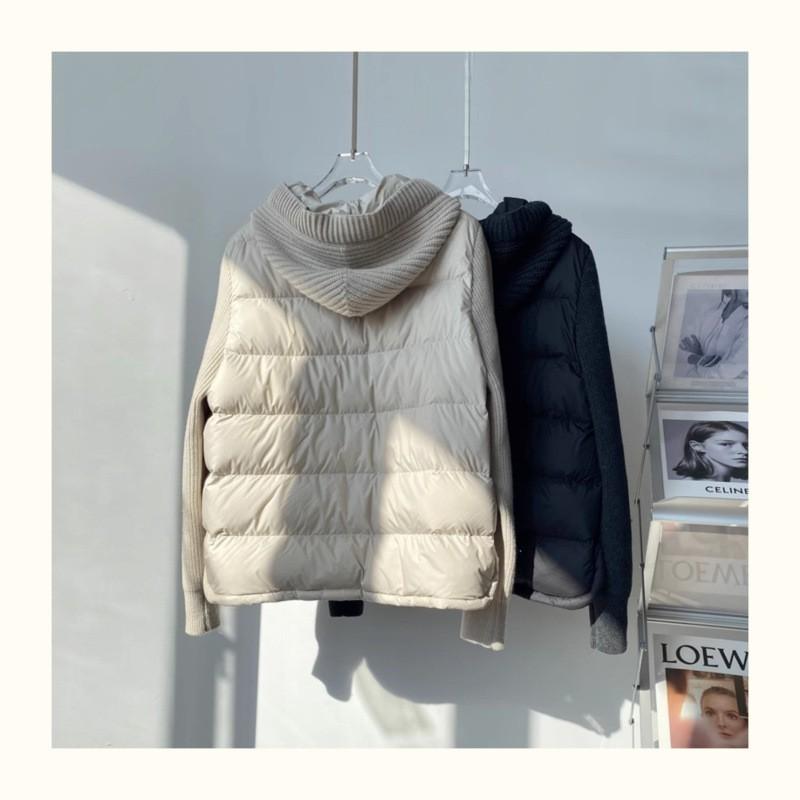 Womens Short Puffer Coat With Stand Collar 90% White Duck Down Fill Loose Fit Warm Winter Jacket Daily Wear
