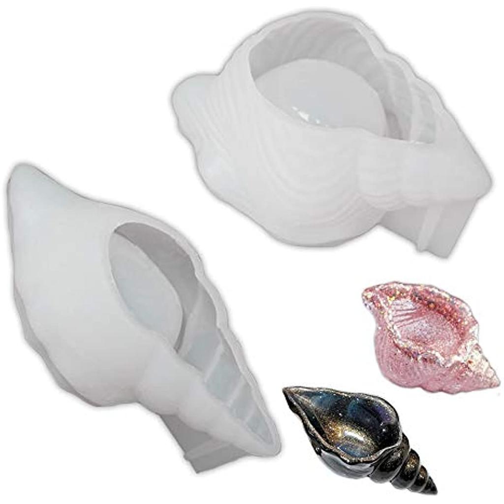Silicone Conch Shaped Tray Mold Creative Sea Snail Epoxy Resin Casting Mold for Making Jewelry Tray Dishes Storage Home Decor Re
