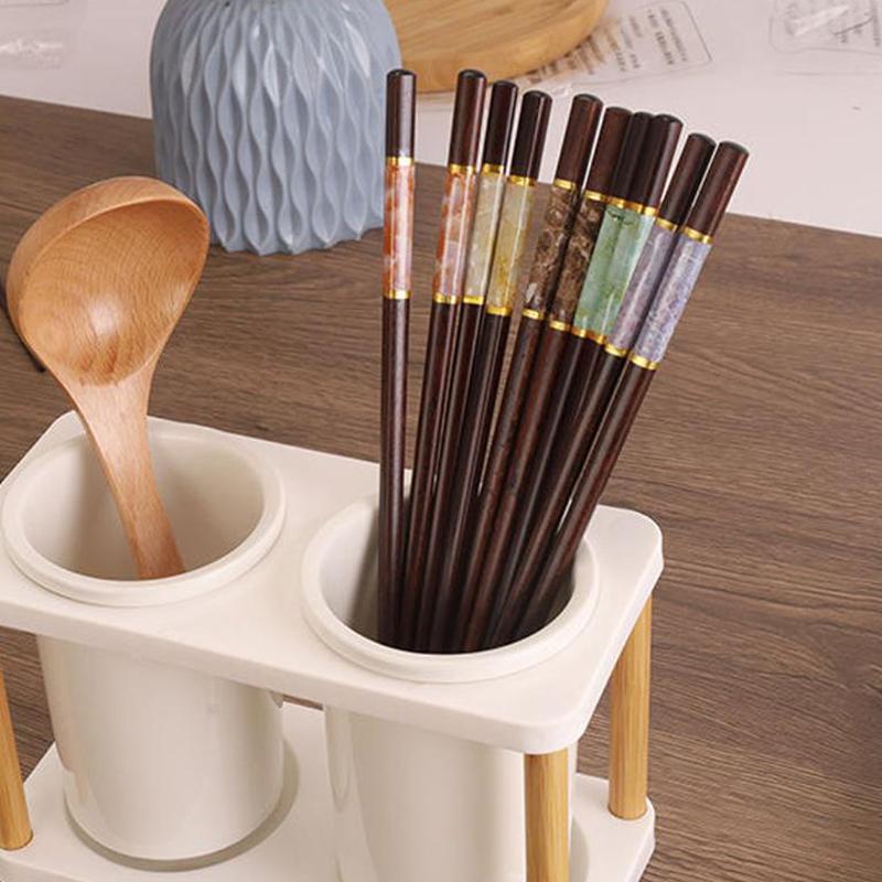 Banboo Chopstick Reusable Non-Slip Sushi Food Chop Sticks Chopsticks Chinese Chop Stick Tableware Kitchen Gadgets