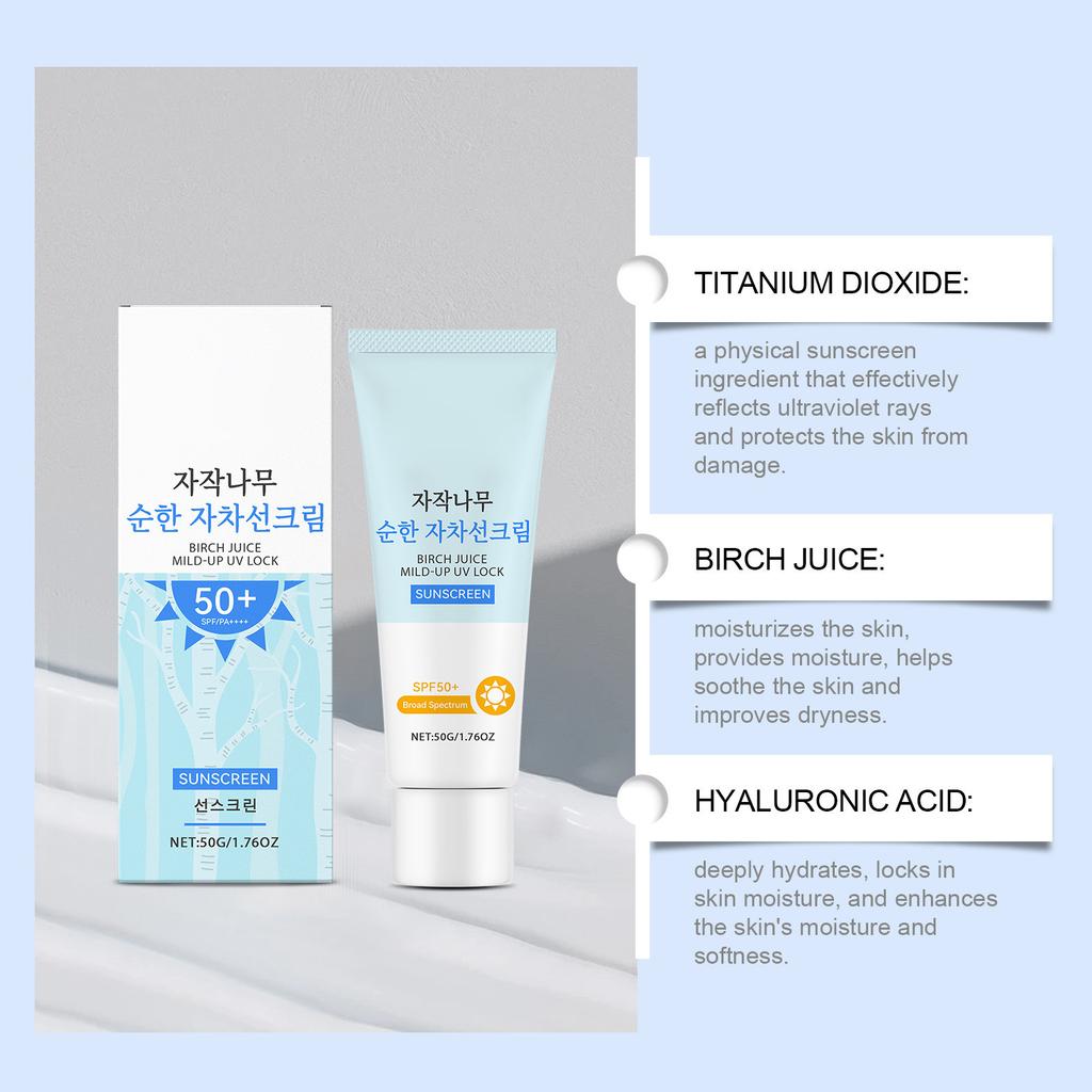 Birch Sap Mild Protective Cream 50g Outdoor Protected Mild Moisturizing Refreshing Skin Care