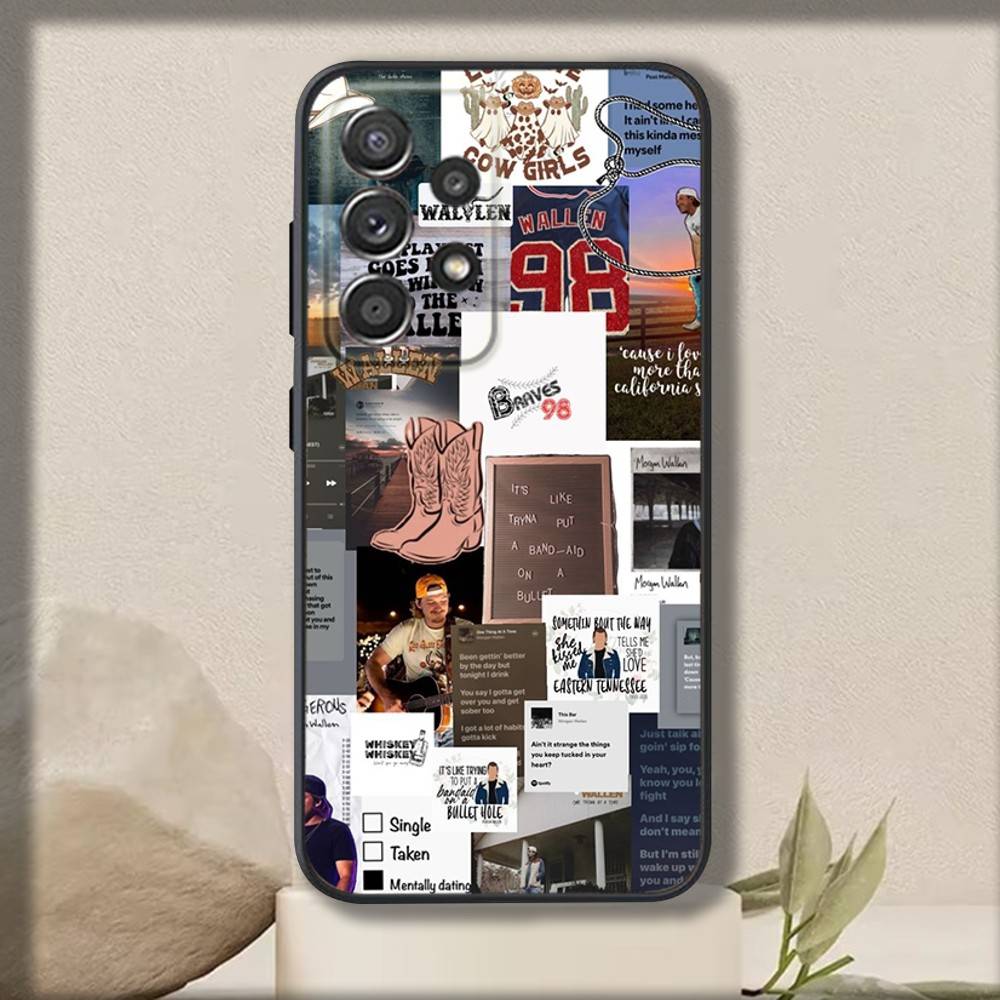 Singer M-Morgan Wallens Phone Case For Samsung S 25,24,23,22,30,21,10,9,Ultra,Plus,Lite,FE,4,5 G Soft Black Case