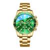 LOUIE JUELEN True Three Eyes Men's Green Water Ghost Series Luminous Watch