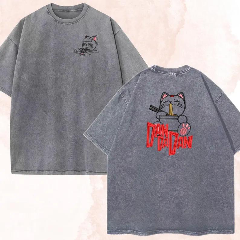 

Dandadan Turbo Granny Okarun Clothing Men Women Short Sleeve Tshirts Washed Cotton Tee Retro Oversized Tshirt Harajuku T Shirt S