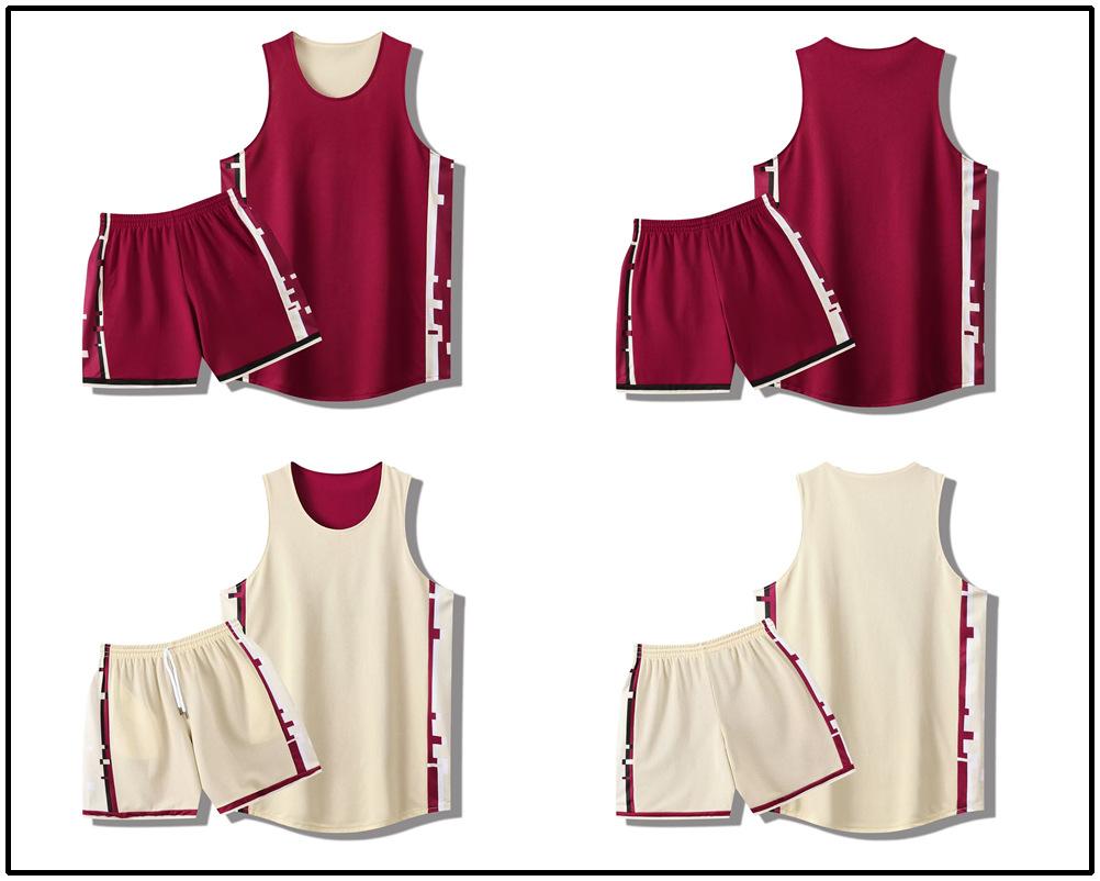 

328 American Double-Sided Basketball Suit Men S And Women S League Jerseys And Shorts Summer Training Competition Training Adult M-6Xl 6XL/195