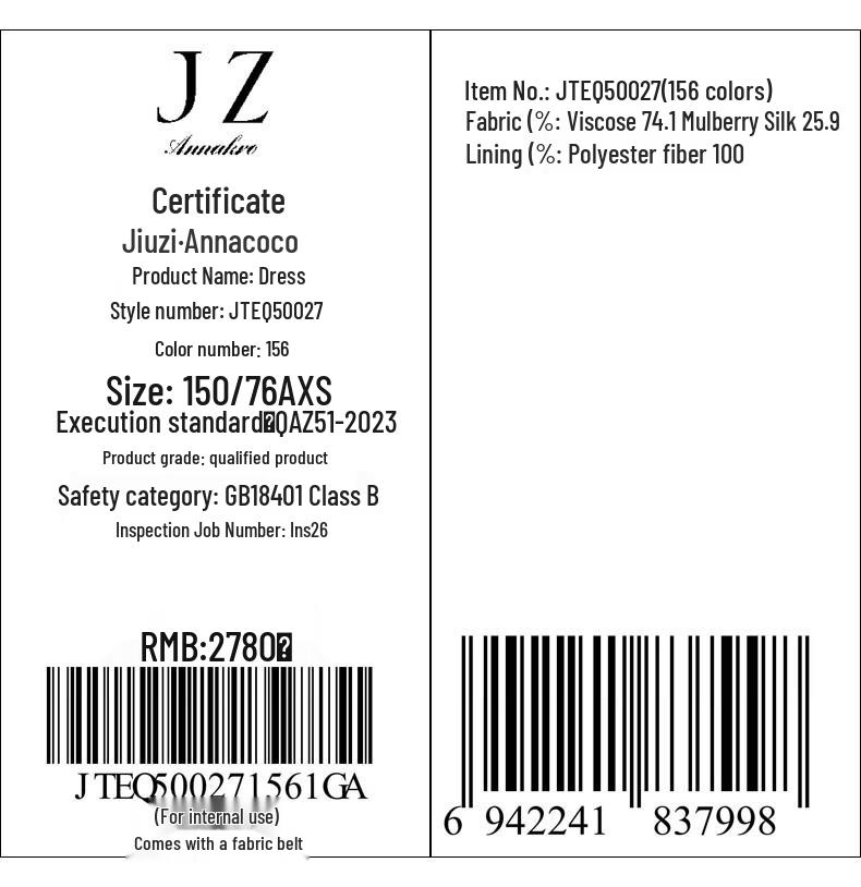 JZ Annercll Elegant Retro Draped Dress