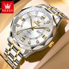 OLEVS Men Watches Trend Fashion Stainless Steel Original Automatic Mechanical Watch for Man Outdoor Casual Wear Waterproof Date