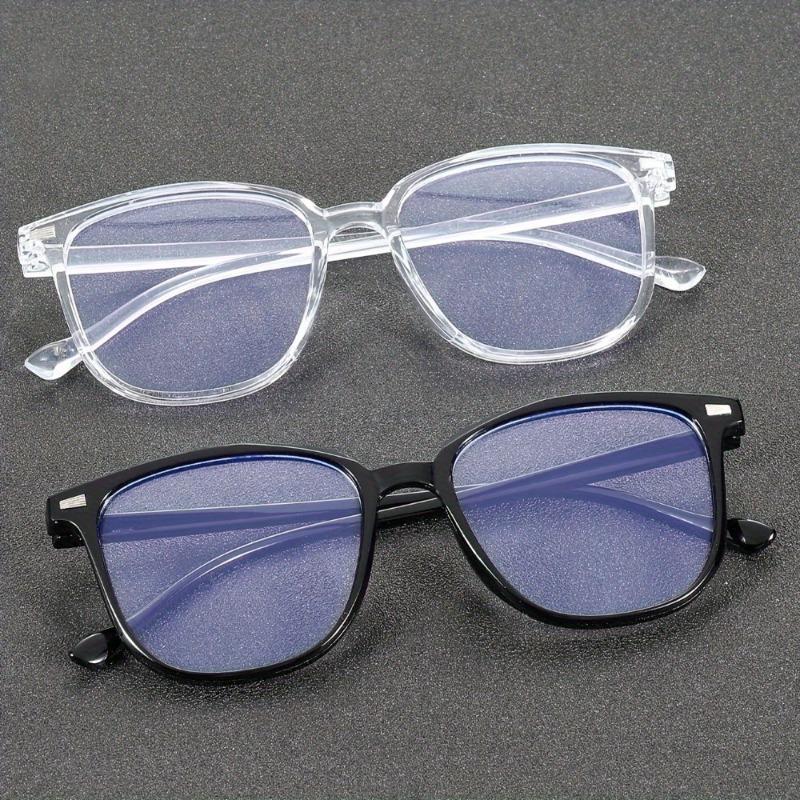 

2PCS Blue Light Blocking Men s Retro Glasses TR90 Anti Radiation Eyeglasses Women Transparent Fashion Eyewear