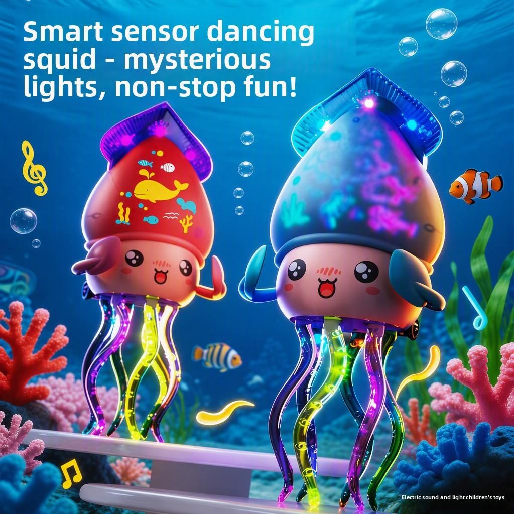Dancing Squid Toy With Light Sound Music For Kids Learning And Play