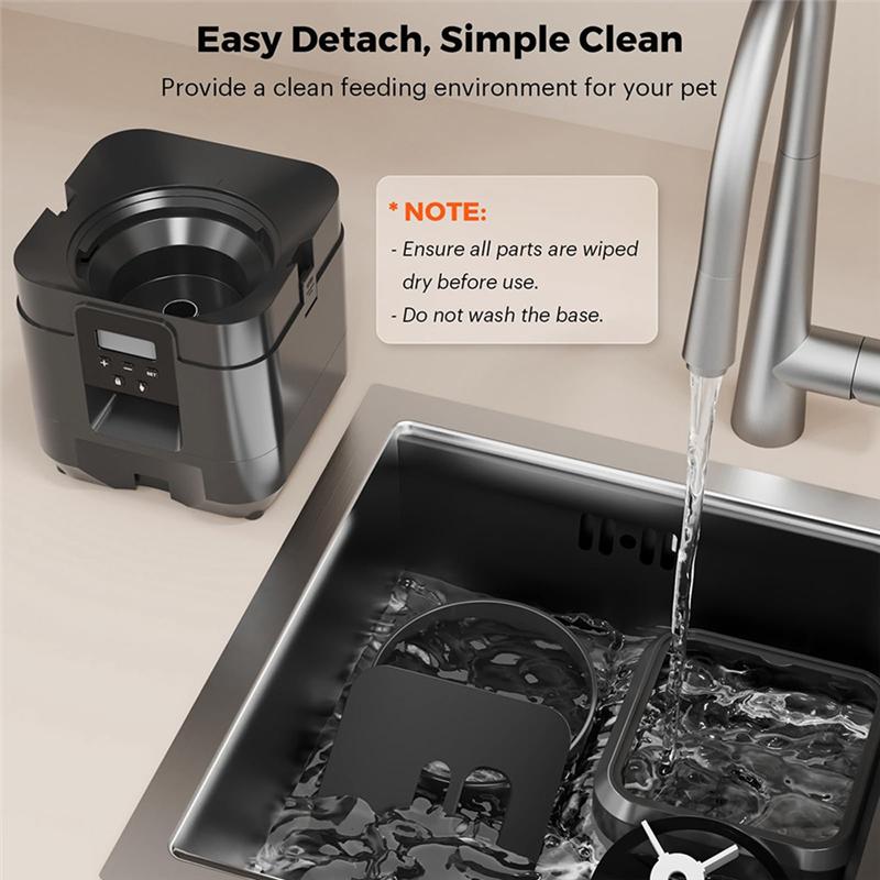 Automatic Cat Feeder 2L Automatic Pet Feeders For Cats And Dogs Food Dispenser For Dry Food Timed Cat Feeders  US Plug-A