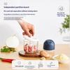 Wireless Electric Garlic Chopper 2 Stainless Steel Blades 250Ml Glass Container For Home Kitchen Mincing Garlic Veggies Spices