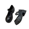 2024 Brand Ladies Shoes Mary Janes Women's High Heels Classics Office Pumps Women Buckle Strap Platform Square Heel Shoes Women