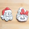1Pc Christmas Cookie Cutter Santa Claus Shaped Christmas Themed Pressable Biscuit Mold Cookie Stamp Embosser Baking Pastry Tools