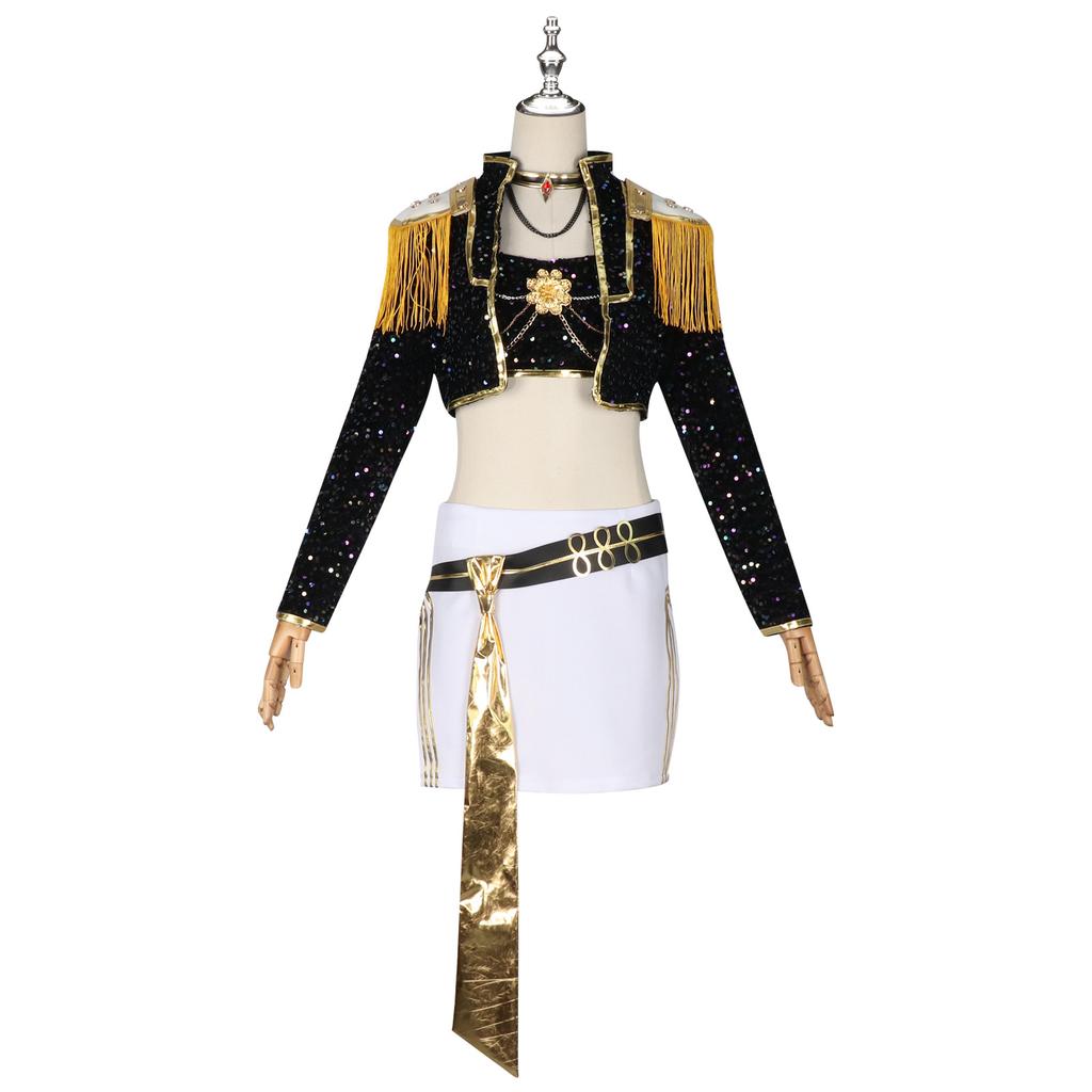 KPop Chasseurs de Démons Costume de Performance de Film Costume Cosplay Costume de Performance de Groupe pour Femmes Jupe Courte