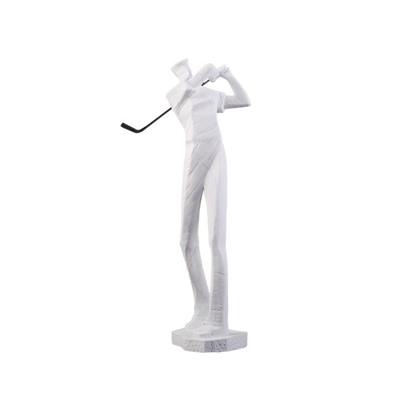Home Decor Statues Golf Sports Figures Abstract Human Body Sculpture  Play Golf Resin Decorative Figurines Desktop decor Statues