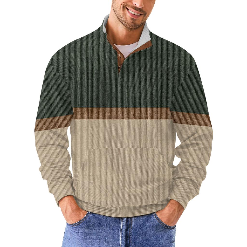 Moletom masculino retrô casual com estampa degradê