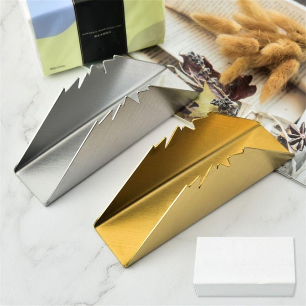 Handicraft Vertical Tissue Holder Durable Storage Tissue Rack Triangle Napkin Holder  Kitchen