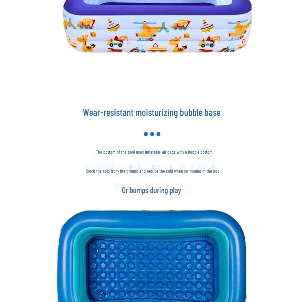 Piscina Gonfiabile in PVC Ispessito - Grande Piscina per Giochi d'Acqua all'Aperto per Bambini