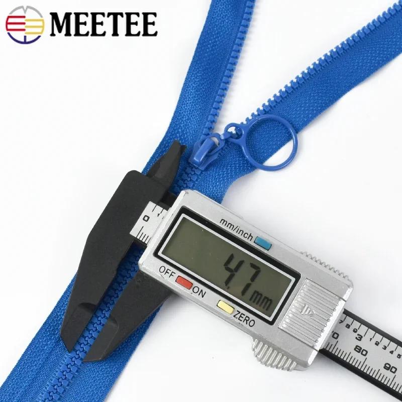 5/10/20Pcs Meetee 25/60cm 3# Resin Zippers Close/Open End Zipper for Clothes Bags Ring Puller Zip Garment Sewing Accessories
