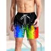 Men's Shorts Creative Colorful 3D Printed Shorts Loose Casual Plus Size Breathable Vacation Style Summer Versatile Shorts