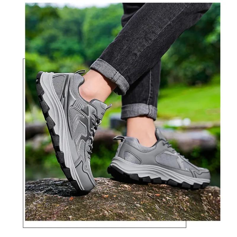 Men‘s Hiking Shoes Breathable Mesh Trekking Shoes Mountain Climbing Outdoor Travel Sneakers
