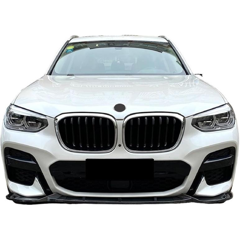 Compatible for BMW X3 G01 X4 G02 M40i M40d M-Pack M-Sport 2018-2021 Spoiler Diffuser Car Front Bumper Lip Splitter Black Body Kit Tuning(Bright