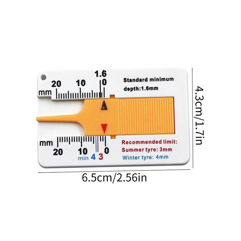 Reifentiefenmesser 0-20 mm Reifentiefenmesser Laufflächentiefe Reifen Präzises Messwerkzeug Tragbarer Handmessschieber für Motorrad Auto LKW