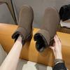 2025 Winter Velvet Matte Anti-water Snow Boots Women's Shoes Purchase the Same Mini Short Boots Bow