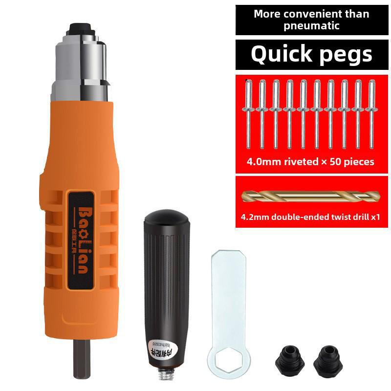 Extractor electric din aliaj de aluminiu cu cap de pistol pentru nituri