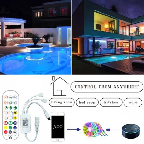 3 Roll Multicolor 5050 Epoxy Bluetooth-compatible Music Function Strip Light LED Bar