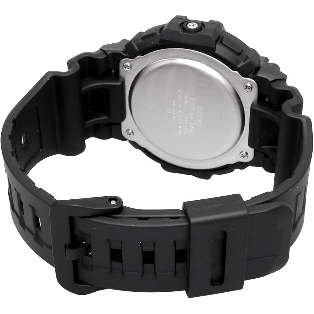 Casio Standard Digital Men's Watch TRT-110H-1AV Black with Vibration Alarm and Mud Resistant Features