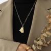 French Baroque Pearl Necklace: Irregular Shape & Titanium Steel Chain