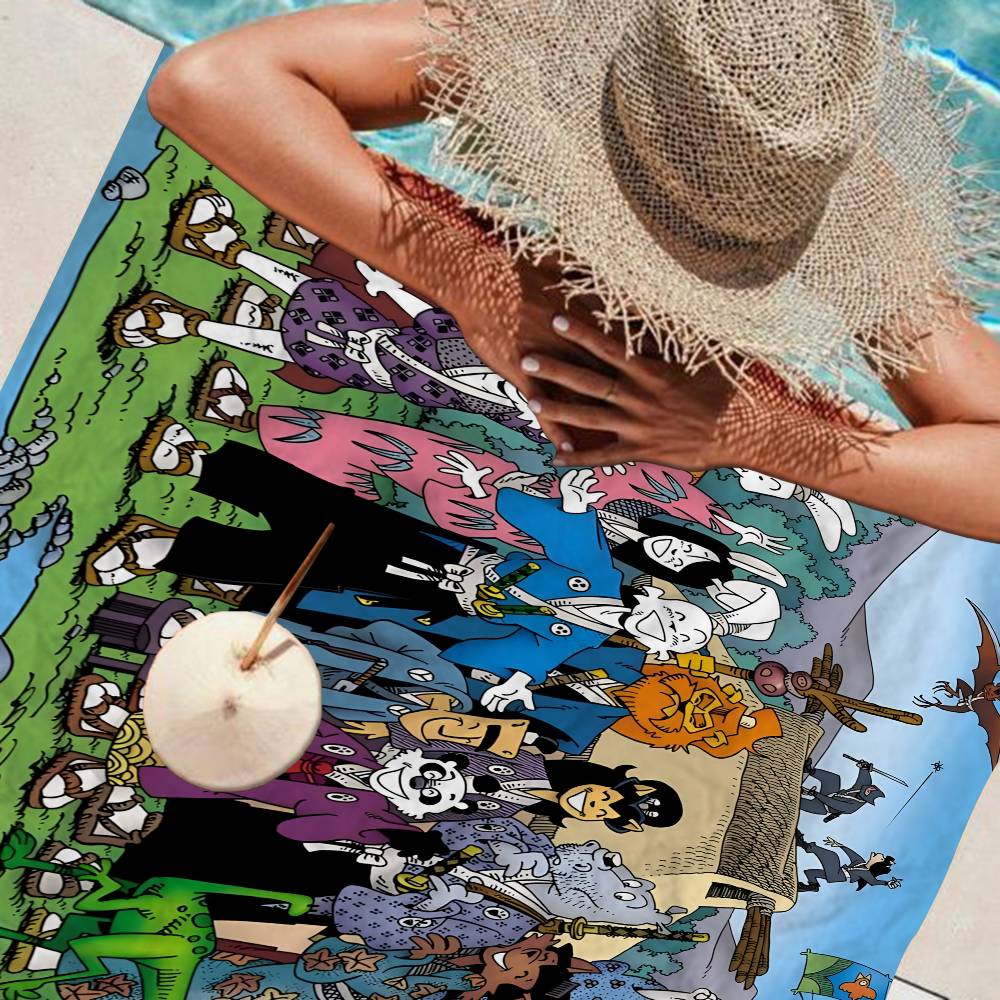 Usagi Yojimbo Microfiber Printed Beach Towel Mountain Climbing Yoga Beach Swimming Running Absorbent Soft Towel