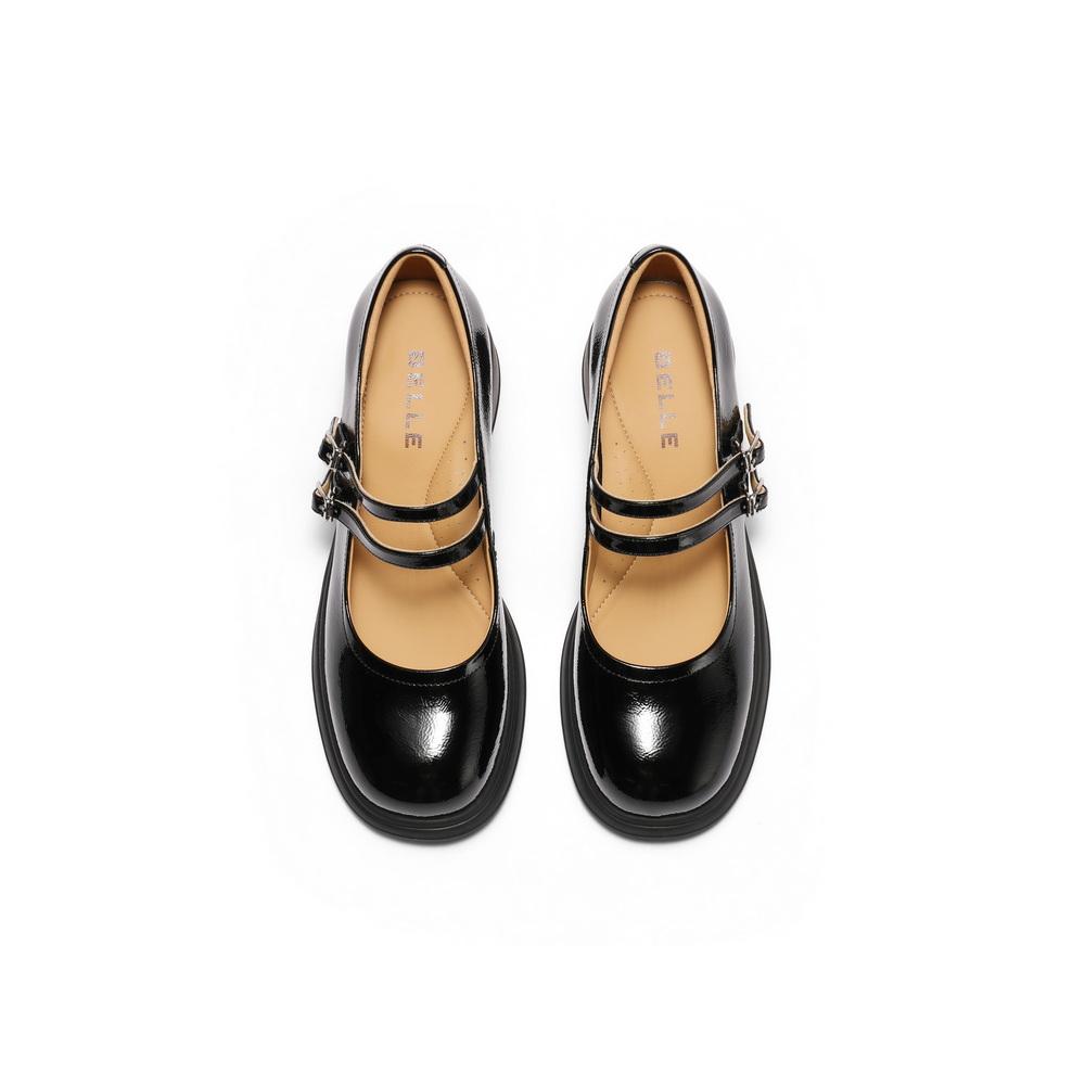 Belle Retro Double Striped Mary Jane Shoes for Women